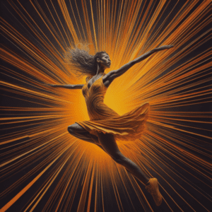 Light dancer in orange