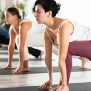 flowing vinyasa flow yoga movement pose